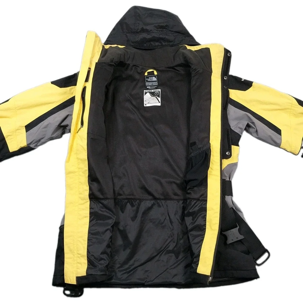 The North Face Steep Tech Jacket Mens Large Black Yellow Scot Schmidt Work Ski